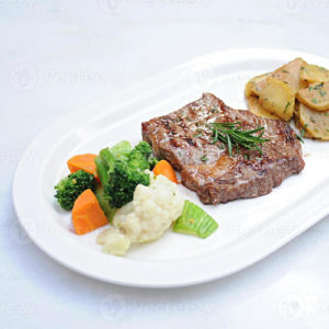 Filete con vegetales