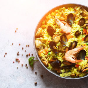 Arroz con camarones